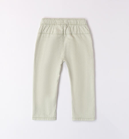 Pantalone a righe per bambino VERDE OLIVA-4911