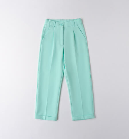 Pantalone cerimonia ragazza VERDE