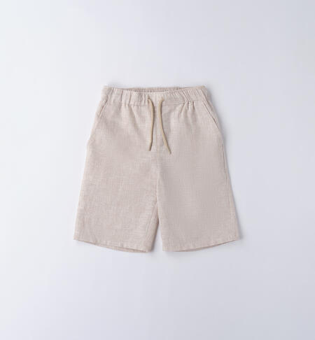 Striped shorts for boys BEIGE