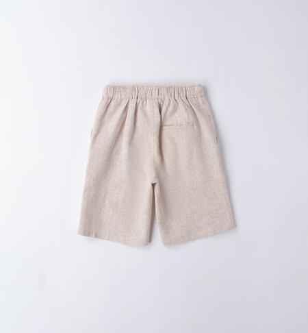 Striped shorts for boys BEIGE-0436