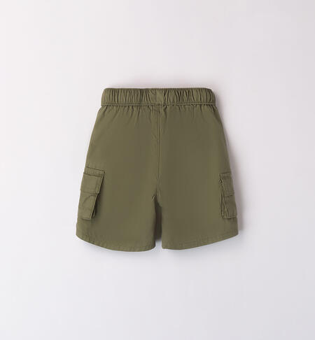 Boys' cargo shorts VERDE MILITARE-5457