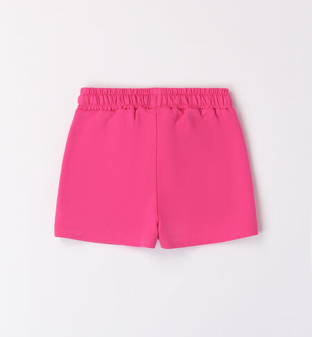 Girls' fleece shorts FUXIA-2445