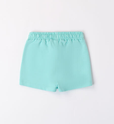 Girls' fleece shorts VERDE MENTA-4431