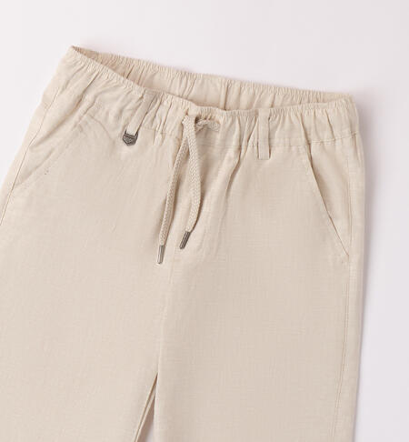 Linen shorts BEIGE-0451
