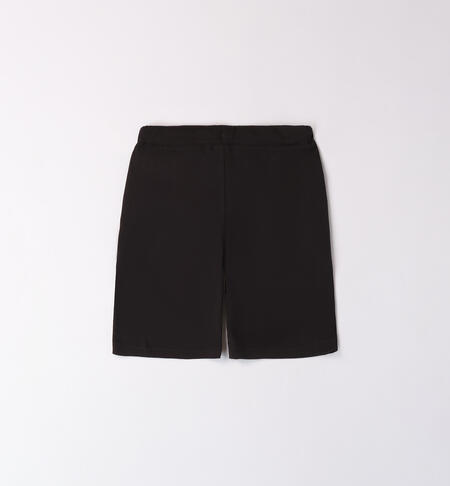 Pantalone corto ragazzo con stampa NERO-0658
