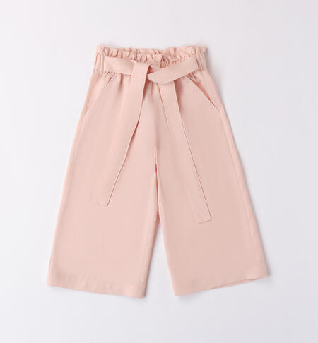 Elegant trousers for girls from 9 months to 8 years BEIGE ROSE-1044