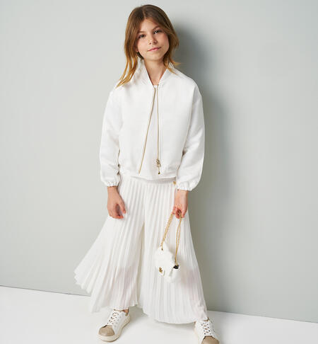 Elegant white pants for girls CREAM