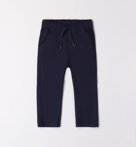 Boys' cotton trousers BLUE