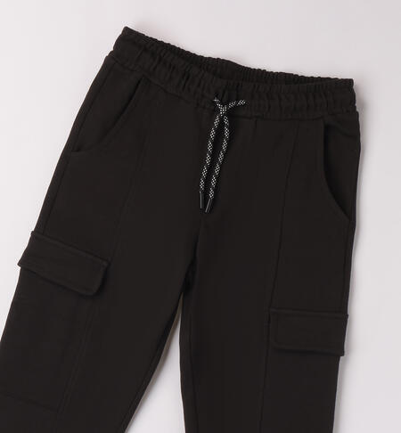 Pantalone in felpa per ragazzo NERO-0658