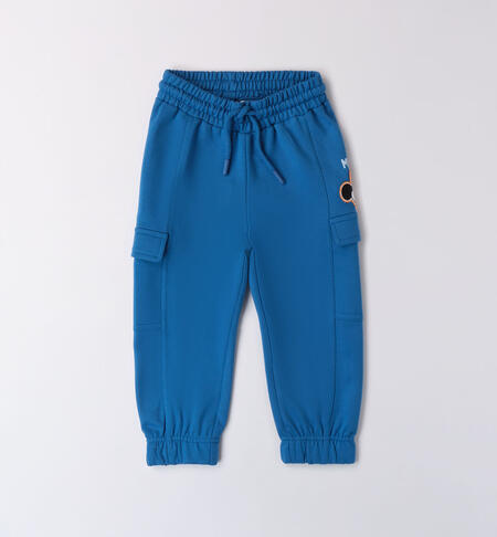 Boys' Mickey Mouse trousers in jersey fleece LIGHT BLUE