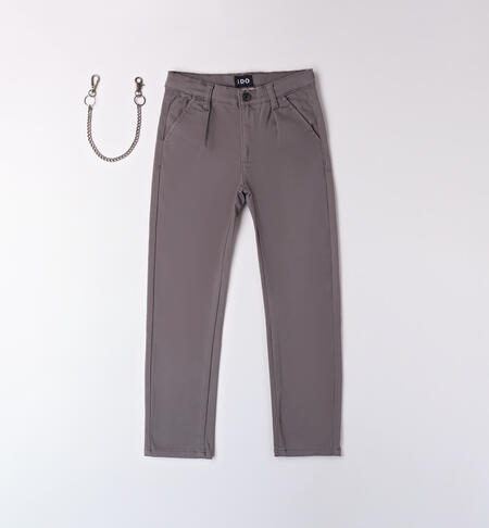 Pantalone per ragazzo con portachiavi GRIGIO