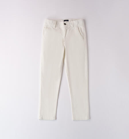 Pantalone per ragazzo in velluto PANNA-0112