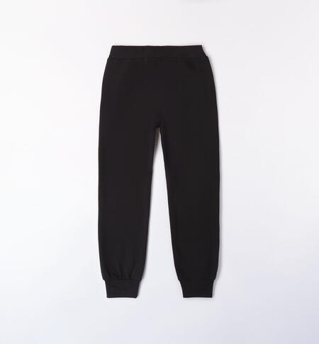 Boys' black tracksuit bottoms NERO-0658