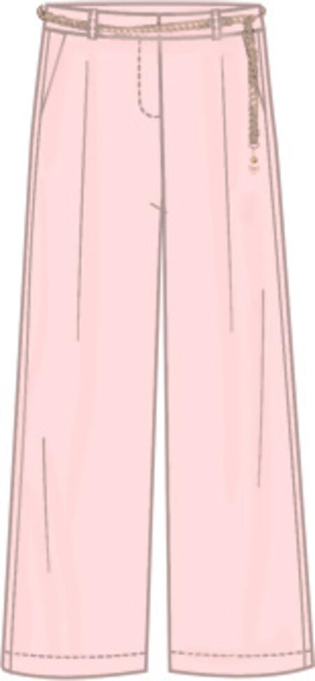 Pantalone ragazza con cintura ROSA-2765