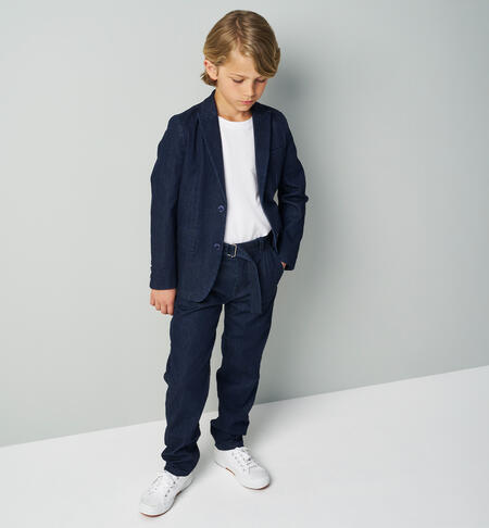 Pantalone ragazzo con cintura NAVY-7775