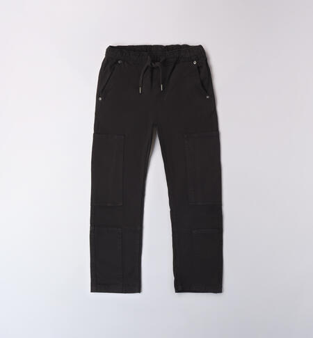 Stretch boy pants BLACK