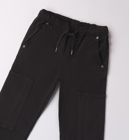 Pantalone ragazzo stretch NERO-0658