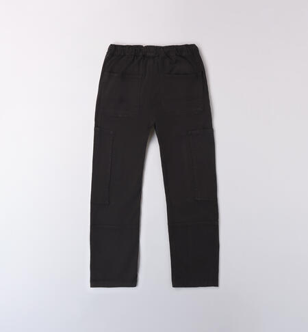 Pantalone ragazzo stretch NERO-0658