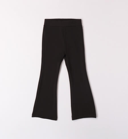 Pantaloni a campana bambina NERO-0658