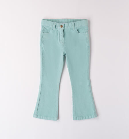 Girl's bell bottoms  DARK MINT-4143