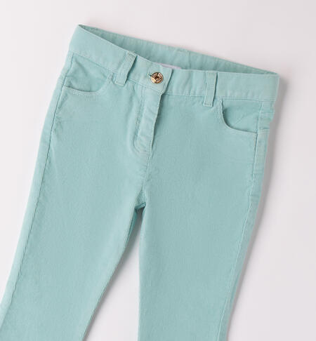 Pantaloni a zampa bambina  DARK MINT-4143