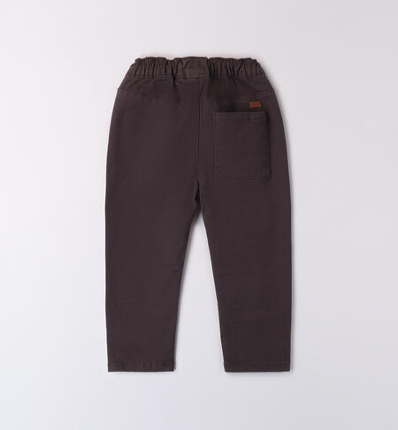 Boy pants with turn-ups GRIGIO SCURO-0691