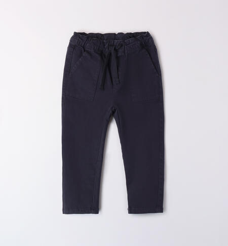 Boy pants with turn-ups BLUE