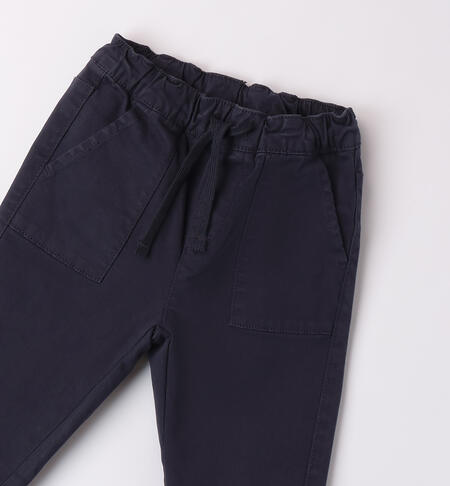 Boy pants with turn-ups NAVY-3885