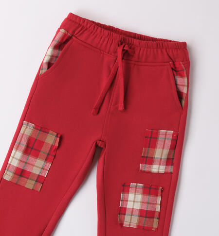 Boy pants with patches ROSSO-2259