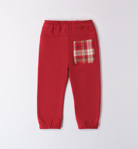 Boy pants with patches ROSSO-2259