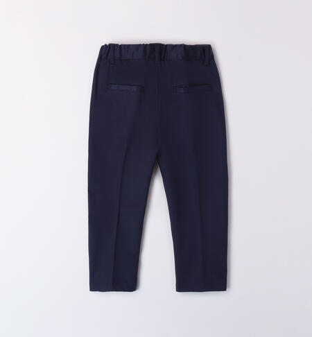 LONG WOVEN TROUSERS  NAVY-3854