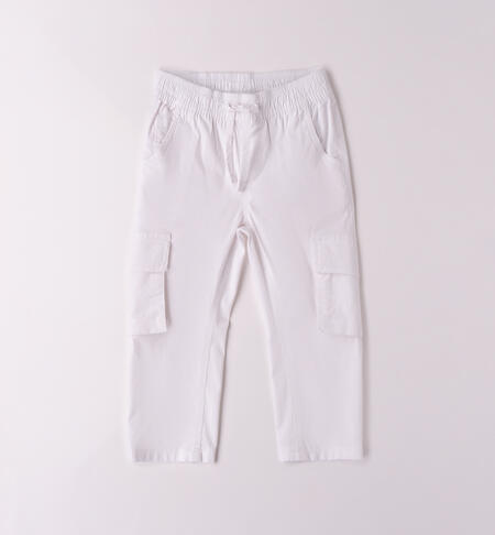 LONG WOVEN TROUSERS WHITE