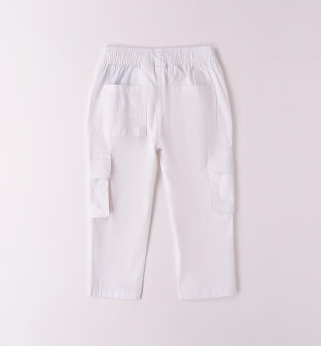 LONG WOVEN TROUSERS  BIANCO-0113