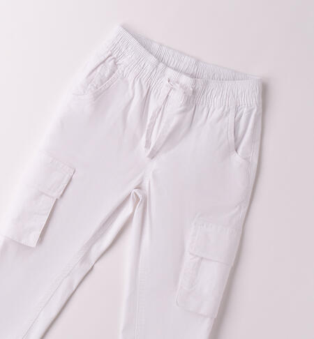 LONG WOVEN TROUSERS  BIANCO-0113