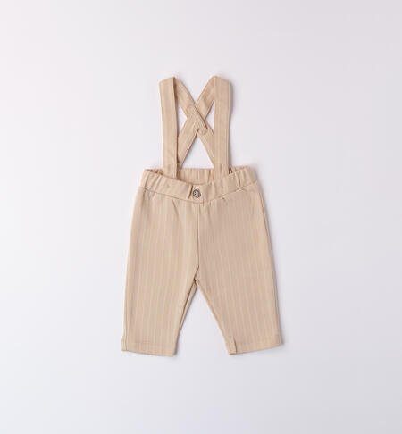 Baby Pants with Suspenders BEIGE