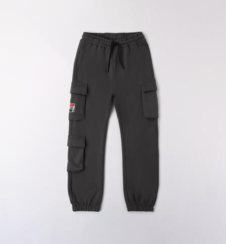 Pantaloni con tasche laterali ragazzo GRIGIO SCURO-0691