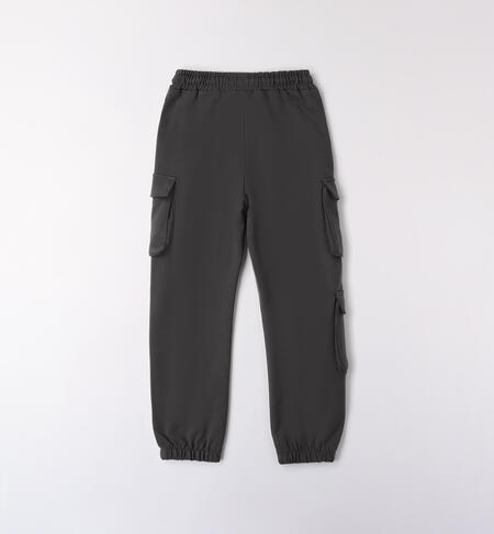 Pantaloni con tasche laterali ragazzo GRIGIO SCURO-0691