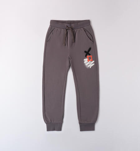 Pantaloni cotone ragazzo GRIGIO SCURO-0564