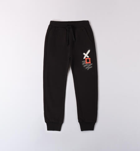 Pantaloni cotone ragazzo NERO