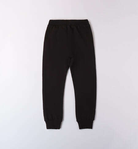 Pantaloni cotone ragazzo NERO-0658