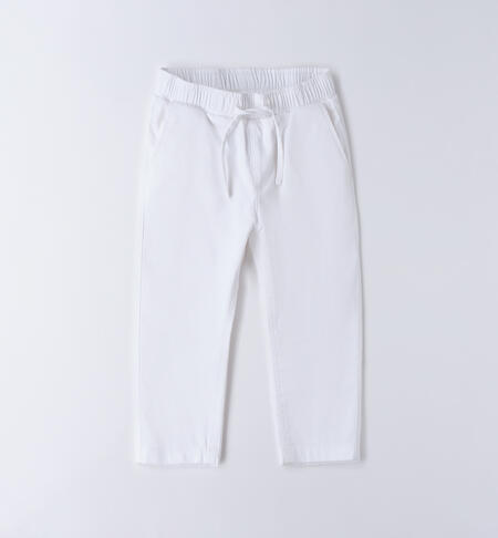 LONG WOVEN TROUSERS WHITE