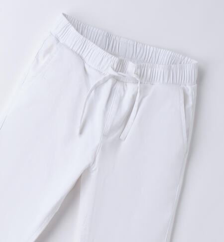 LONG WOVEN TROUSERS  BIANCO-0113