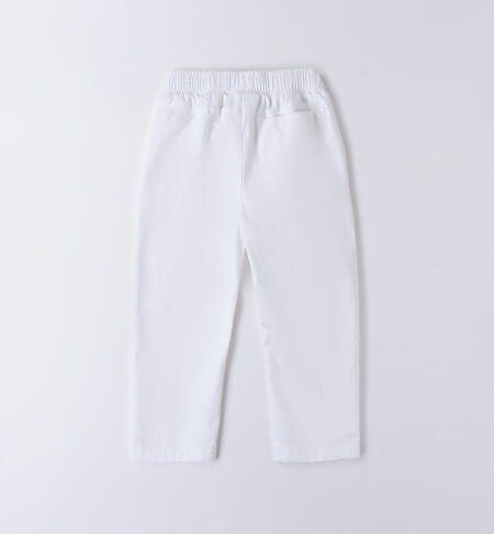 LONG WOVEN TROUSERS  BIANCO-0113