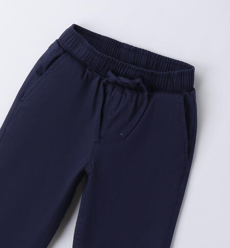 LONG WOVEN TROUSERS  NAVY-3854