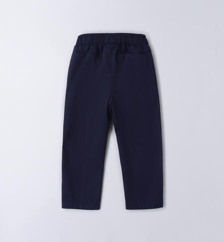 LONG WOVEN TROUSERS  NAVY-3854