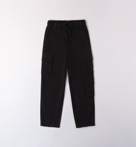 LONG WOVEN TROUSERS BLACK