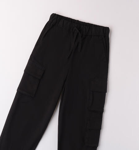 LONG WOVEN TROUSERS  NERO-0658