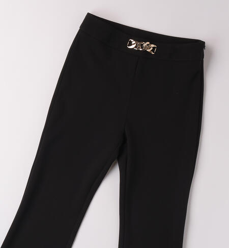 Pantaloni eleganti bambina NERO-0658