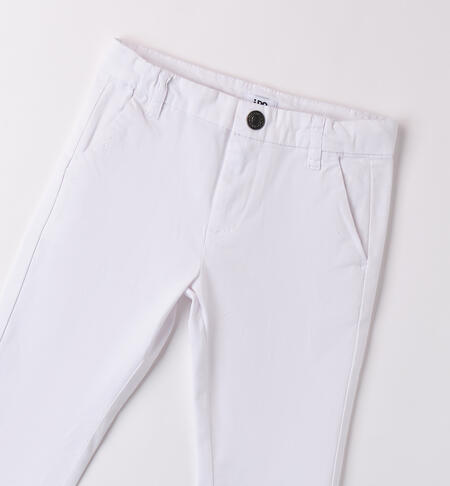 Pantaloni eleganti bambino BIANCO-0113