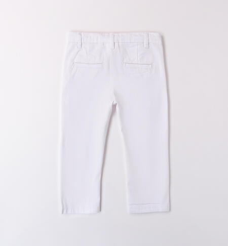 Pantaloni eleganti bambino BIANCO-0113